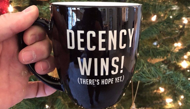 Sen. Jeff Flake, R-Ariz., tweeted Sunday that someone had left a coffee mug on his doorstep, with the words 