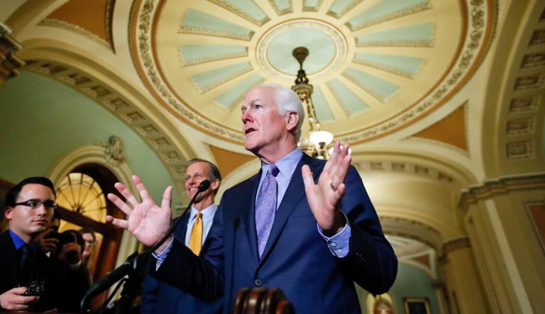 Sen. John Cornyn, R-Texas, said that with the final House-Senate conference bill Republicans could even pick up the vote of Tennessee Republican Bob Corker, who voted against the $1.4 trillion tax cut during Senate passage. (AP Photo/Alex Brandon)