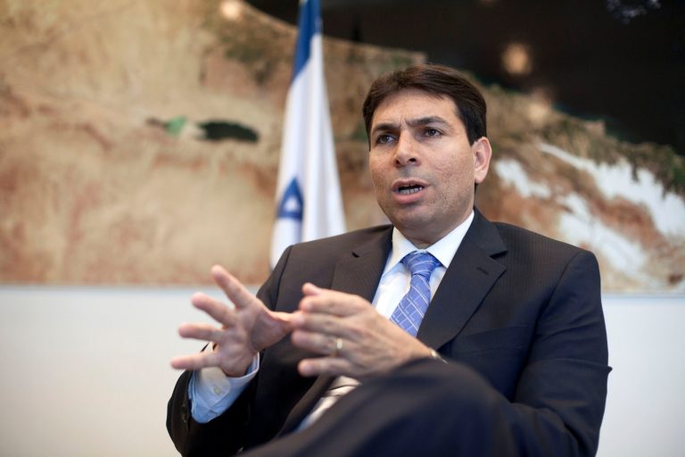 Ambassador Danny Danon was asked repeatedly whether Israel can accept Donald Trump's claim that he would be neutral in the Israeli-Palestinian peace talks. (AP Photo/Dan Balilty)