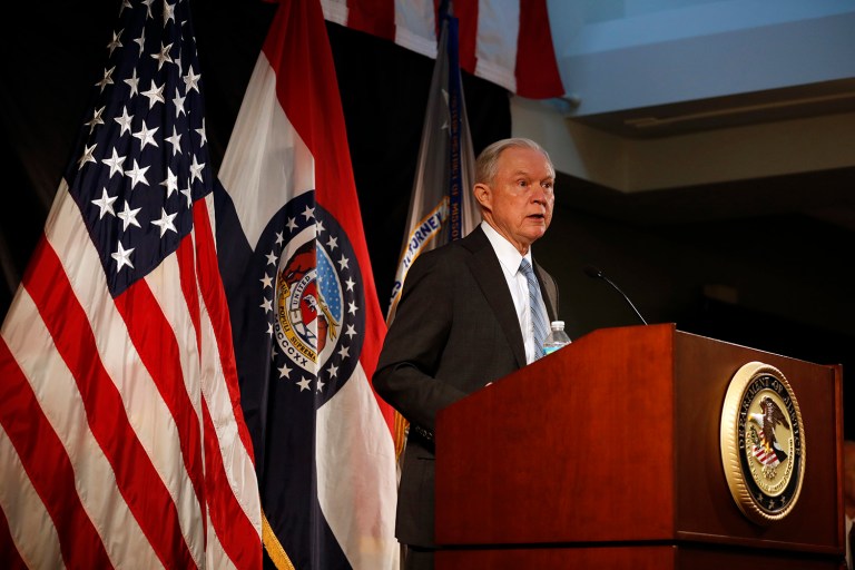 Sessions said the most important tool in fighting the current drug epidemic is prevention, pointing toward old-school programs such as 