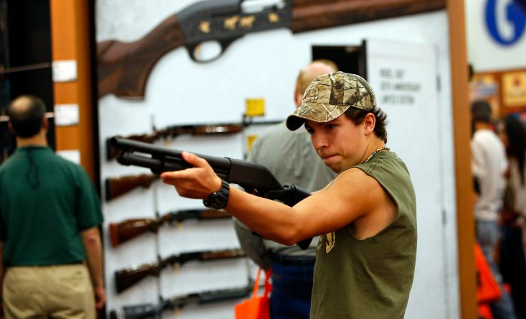 The Times' editorial board pounded away at the Second Amendment. (Aaron M. Sprecher/Bloomberg)