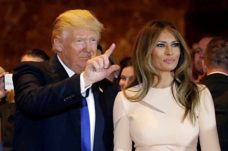 President-elect Trump and his wife Melania attended a Christmas Eve services Saturday night. (AP Photo/Julie Jacobson)