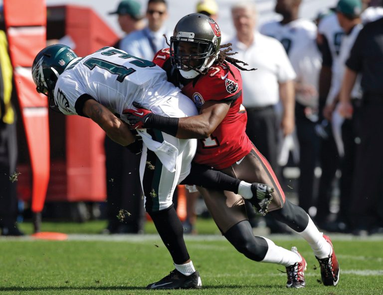 Chris O'Meara/AP
New Redskin cornerback E.J. Biggers started 24 games for Tampa Bay.