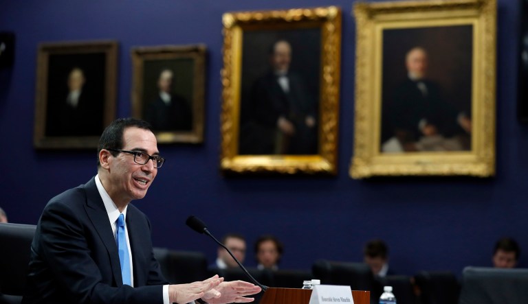 Treasury Secretary Steven Mnuchin went further than before in supporting that conservative legislation, by saying that he supported it. (AP Photo/Alex Brandon)