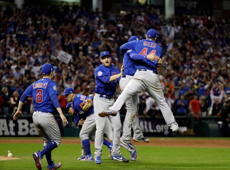 After the Cubs won their first World Series in 108 years by beating Cleveland in Game 7 by a score of 8-7, the president extended an invitation on Twitter. (AP Photo/David J. Phillip)
