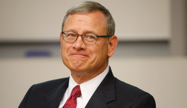 U.S. Supreme Court Chief Justice John Roberts attends an event at the Victoria University of Wellington on Wednesday, July 26, 2017, in Wellington, New Zealand. Roberts said he thinks rapidly advancing technology poses one of the biggest challenges for the high court. (AP Photo/Nick Perry)