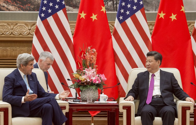 A State Department spokesman said there were no specific plans in place for Secretary of State John Kerry to make a diplomatic effort with China. (Nicolas Asfouri/Pool Photo via AP)