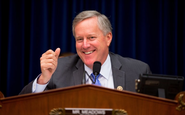 After midnight Tuesday night, a coy Rep. Mark Meadows would only say that the group was 