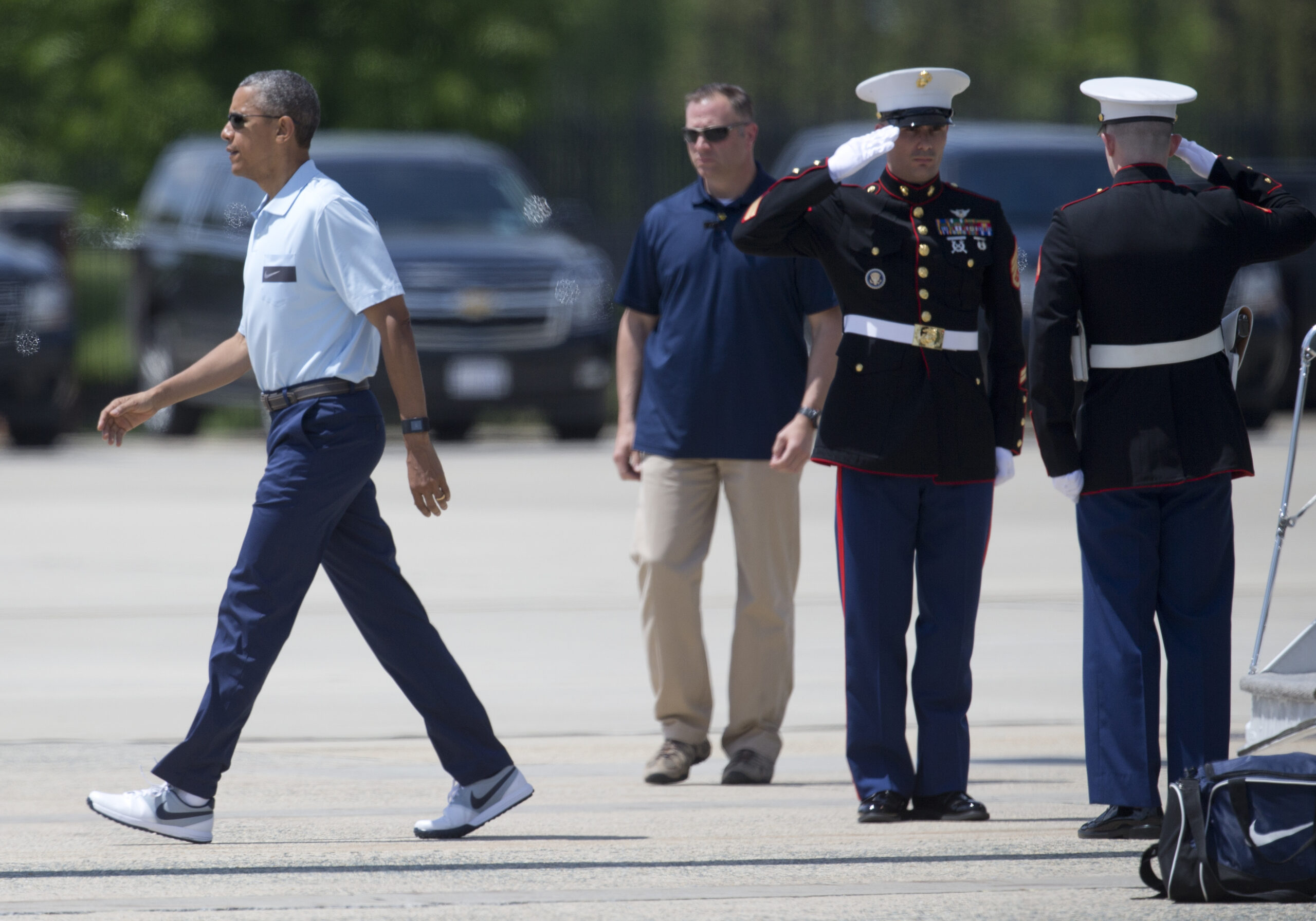 WH dodges human rights questions about Nike visit