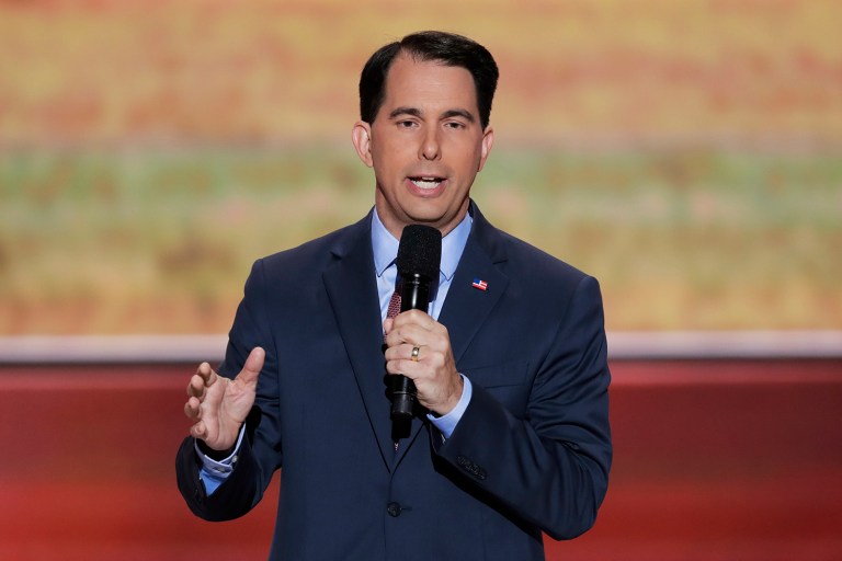 Scott Walker said he would sit down with his family in the next couple of weeks to discuss a 2018 re-election bid and make a final decision next year after passage of the state budget. (AP Photo)