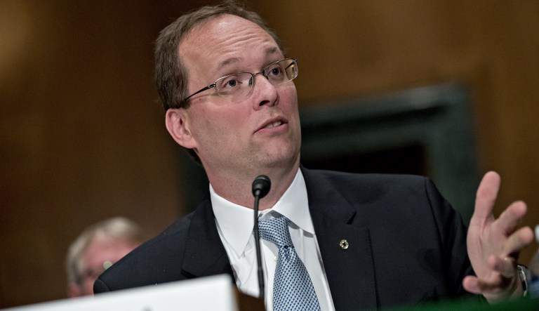 Keith Noreika, the acting comptroller of the currency and a Trump appointee, announced Tuesday he would solicit comments on revisiting the rule, the first step toward what would have to be a major multi-agency effort to rewrite it. (Andrew Harrer/Bloomberg)