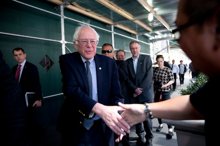 Sanders' favorability with women and millennials has grown, while Clinton's has fallen. (AP Photo/Mary Altaffer)