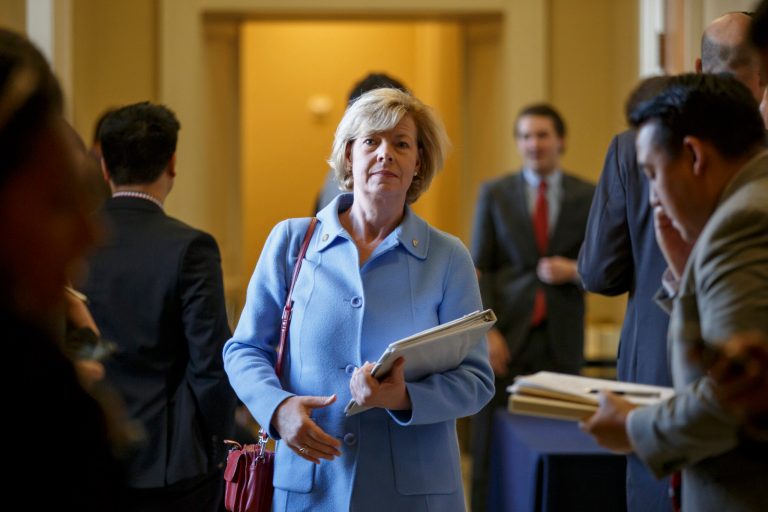 Sen. Tammy Baldwin, D-Wis., is one of ten Democratic senators up for re-election in states President Trump won last November, a scenario that puts the party at risk of losing even more seats in the upper chamber come 2018 -- and Rep. Sean Duffy thinks she's in serious trouble. (AP Photo/J. Scott Applewhite)