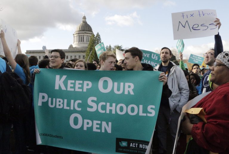 The court's decision leaves advocates with only one remaining option to save the charter schools. (AP Photo/Rachel La Corte)