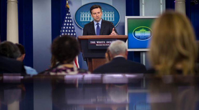Earnest also stressed that the climate accord is benefiting the U.S. economy. (AP Photo/Pablo Martinez Monsivais)