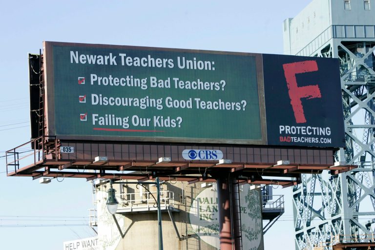 Mike Antonucci of the Education Intelligence Agency site pointed out the Newark Teachers Union fundraiser, and that the union shouldn't have trouble raising $100,000 without a fundraiser. (AP Photo)