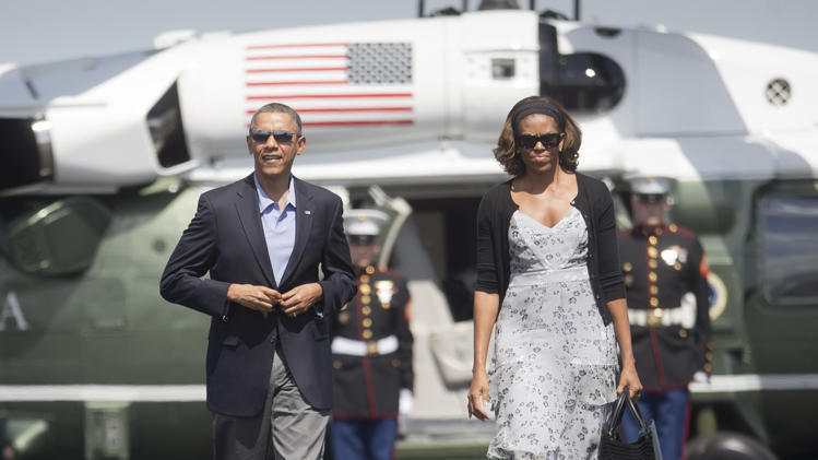 The first couple in Florida in March. AP Photo