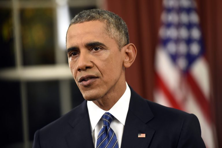 A 60-word paragraph explaining why President Obama reportedly failed to appreciate anxiety over recent terrorist attacks disappeared Friday from a New York Times report. (Saul Loeb/Pool Photo via AP)