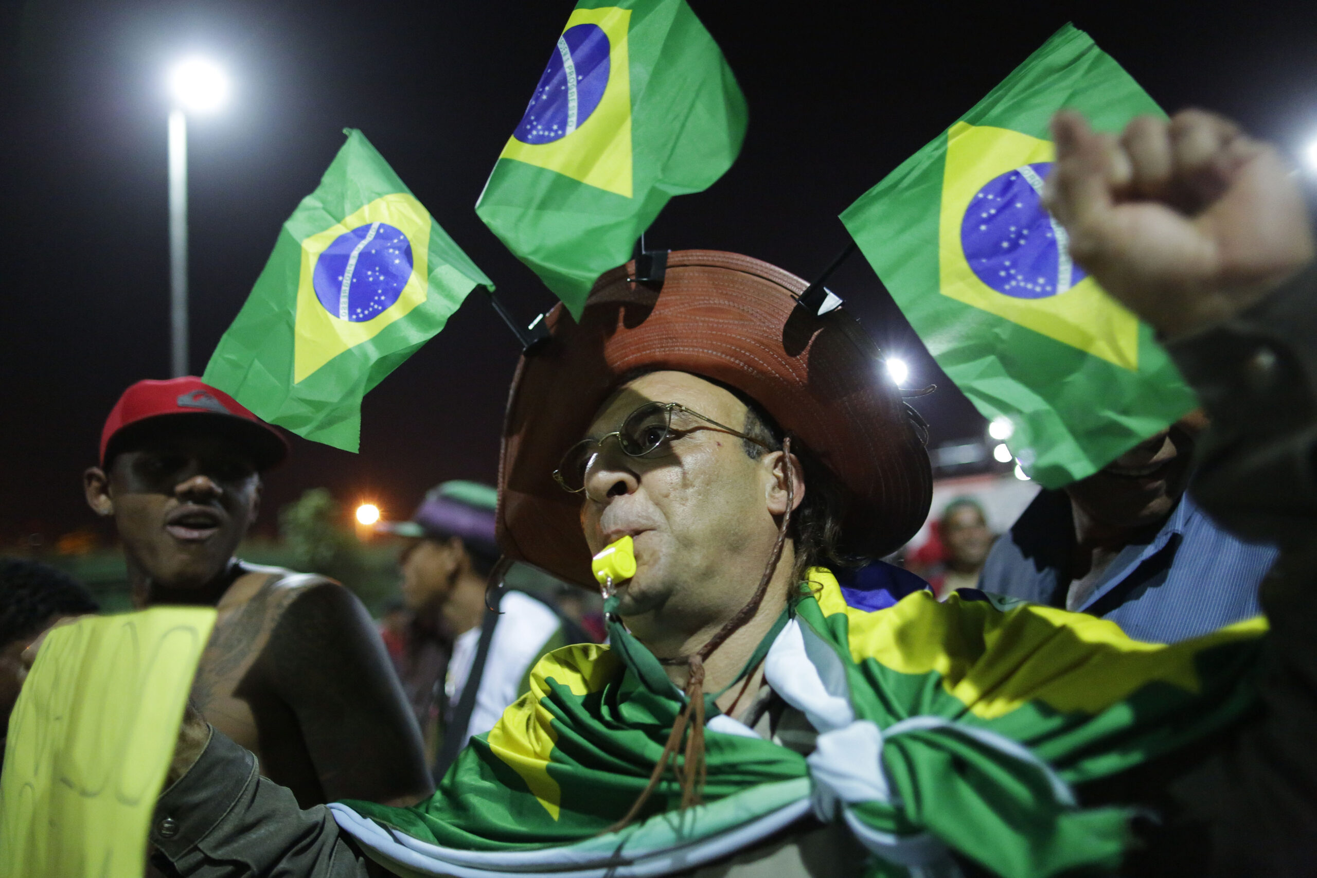 Protesters march in Sao Paulo ahead of World Cup