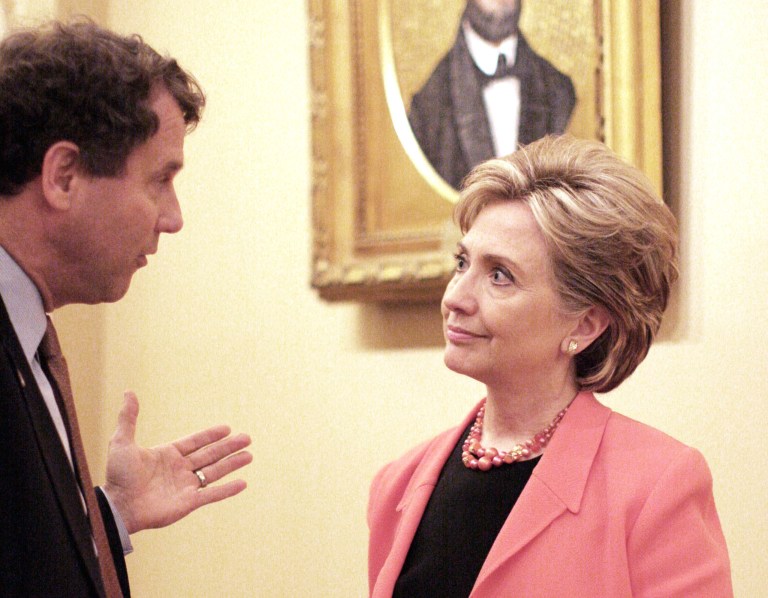 Sen. Sherrod Brown endorsed Clinton, giving her a huge lead over her closest rival, Sen. Bernie Sanders. (AP Photo/Lauren Victoria Burke)