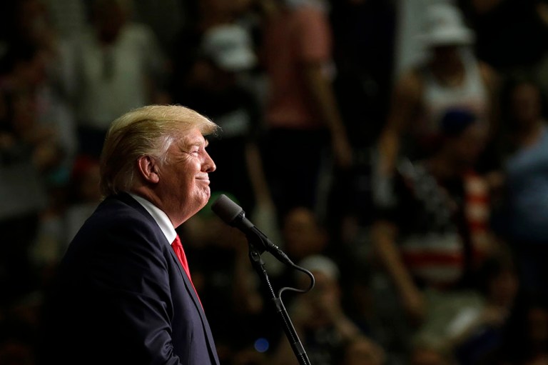 With the win in Pennsylvania, Trump continued his dominance in the Mid-Atlantic, where he also won in New York last week. Trump was heavily favored in the states voting Tuesday. (AP Photo/Matt Slocum)