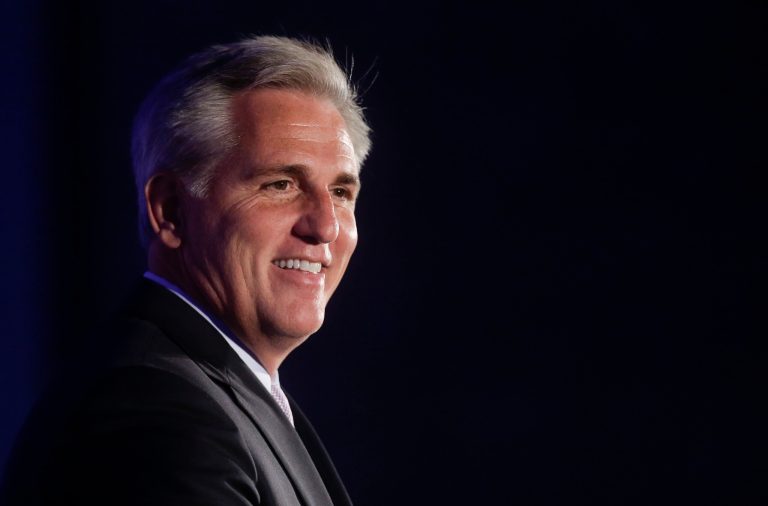 House Majority Leader Kevin McCarthy sketched out broad outlines of an agenda for congressional Republicans as they opened a two-day policy retreat in Hershey, Pa., on Thursday. (AP Photo)