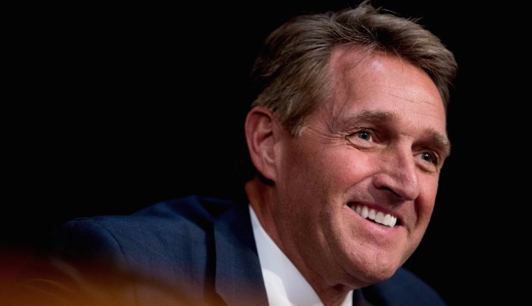 Retiring Sen. Jeff Flake, R-Ariz., has been a vocal critic of both President Trump and his pick to win the Alabama Senate race, the now-defeated Roy Moore. (AP Photo/Andrew Harnik, File)