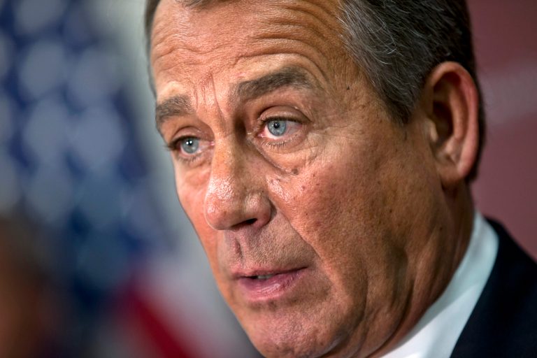   House Speaker John Boehner of Ohio speaks to reporters on Capitol Hill in Washington, Wednesday, Dec. 5, 2012, following a closed-door GOP strategy session. (AP Photo/J. Scott Applewhite)  