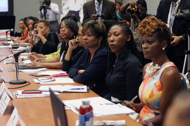 Alicia Garza spoke at the Black Women's Roundtable forum at the Congressional Black Caucus Foundation's Annual Legislative Conference on Wednesday, Sept. 16. (AP Photo/Lauren Victoria Burke)