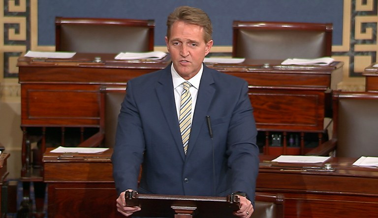 Sen. Jeff Flake, R-Ariz., called Trump's repeated attacks on the media 
