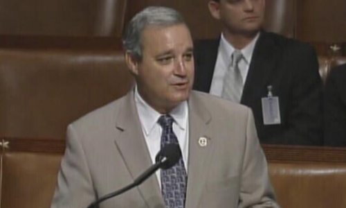 House Committee on Veterans Affairs Chairman Rep. Jeff Miller, R-Fla., speaks on the House floor. Miller and Rep. Michael Michaud, D-Maine, the committee's ranking minority member, agreed yesterday that Department of Veterans Affairs employees who can't perform as required to eliminate a mounting backlog of unprocessed benefits claims should be disciplined or terminated. (AP Photo) 