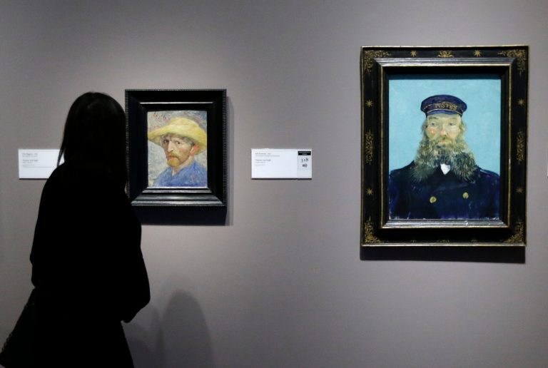 A guest at the Detroit Institute of Arts in Detroit looks over the 