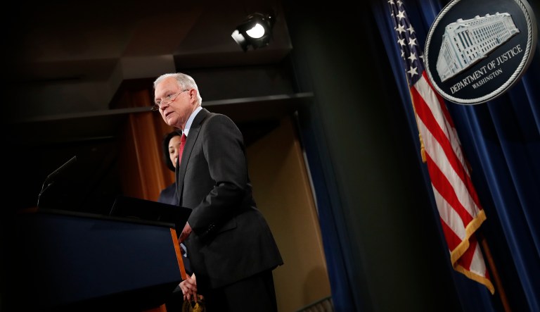 The announcement came just as Attorney General Jeff Sessions rescinded a 2013 memo written by then-Deputy Attorney General James Cole, which was interpreted as telling U.S. attorneys to make the prosecution of marijuana-related cases a lower priority. (AP Photo/Carolyn Kaster)