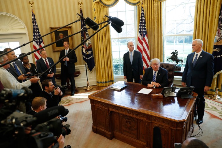 As Trump rounds the corner of his first 100 days, the media ought to review their own record. (AP Photo/Pablo Martinez Monsivais, File)