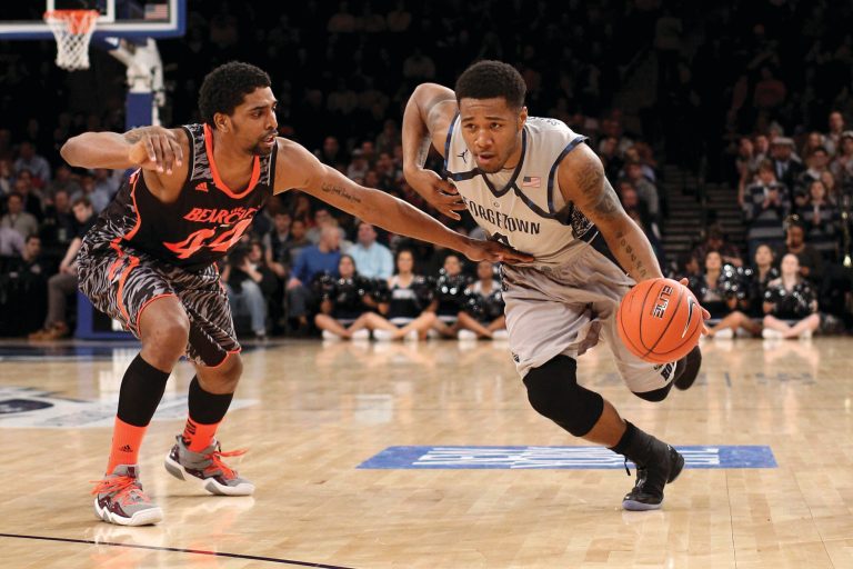 Chris Chambers/Getty Images
D'Vauntes Smith-Rivera finished with 13 points and four rebounds in 34 minutes off the bench for Georgetown on Thursday.