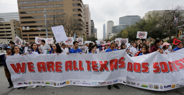 A so-called sanctuary policy is a decision not to aid federal officials with requests to detain illegal immigrants. (AP Photo/Eric Gay)