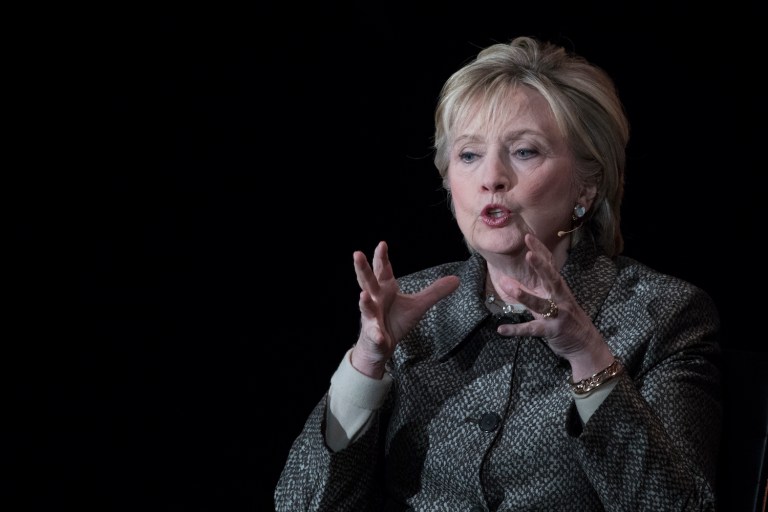 Clinton's speech boosted Gov. Andrew Cuomo's plan to offer tuition-free scholarship for middle-class New Yorkers. (AP Photo/Mary Altaffer)