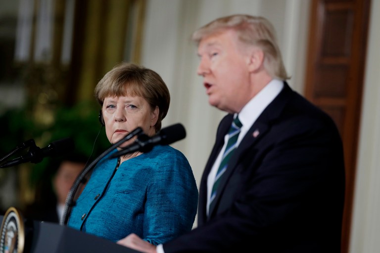 Germany at least is making slow but steady progress. (AP Photo/Evan Vucci)