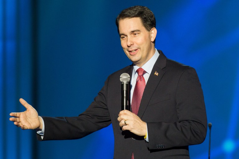 Wisconsin Gov. Scott Walker announced on Monday he is joining the crowded 2016 Republican presidential field of nominees. (AP Photo)