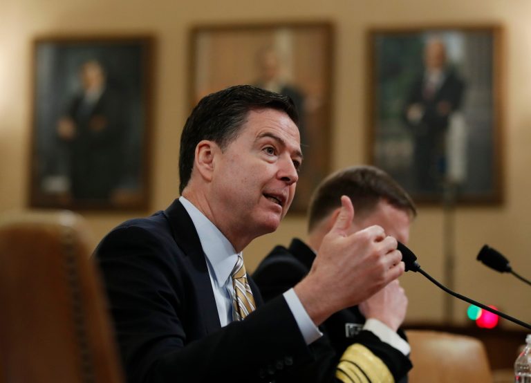 Top U.S. intelligence officials, including CIA Director Mike Pompeo and FBI Director James Comey, shown, are reportedly heading to New Zealand. (AP Photo/Manuel Balce Ceneta)