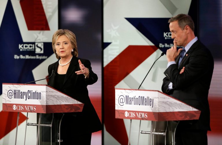 Hillary Clinton's name comes up is second most often among terms mentioned during the first six debates. (AP Photo/Charlie Neibergall)