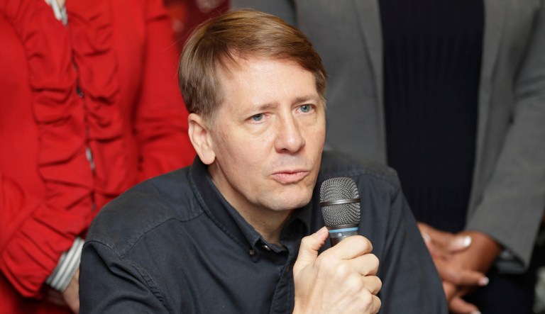 This Jan. 10 photo shows Richard Cordray speaking during a news conference, in Akron, Ohio. Cordray, the former director of the Consumer Financial Protection Bureau under President Barack Obama, is currently running as a Democrat in his attempt to become Ohio's next governor. (AP Photo/Tony Dejak)