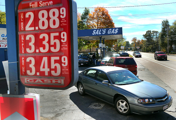 Gasoline prices are likely to continue declining for several weeks in the U.S.Â (Photo by John Tlumacki/The Boston Globe via Getty images)