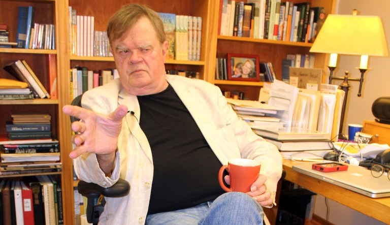 Minnesota Public Radio has taken efforts to clear much of their web presence of Garrison Keillor's name and broadcasts. (AP Photo/Jeff Baenen)