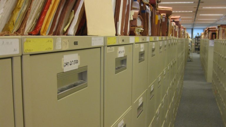 File cabinets filled with disability claims files at the VA's regional office in Winston-Salem, N.C. (Photo: VA inspector general)