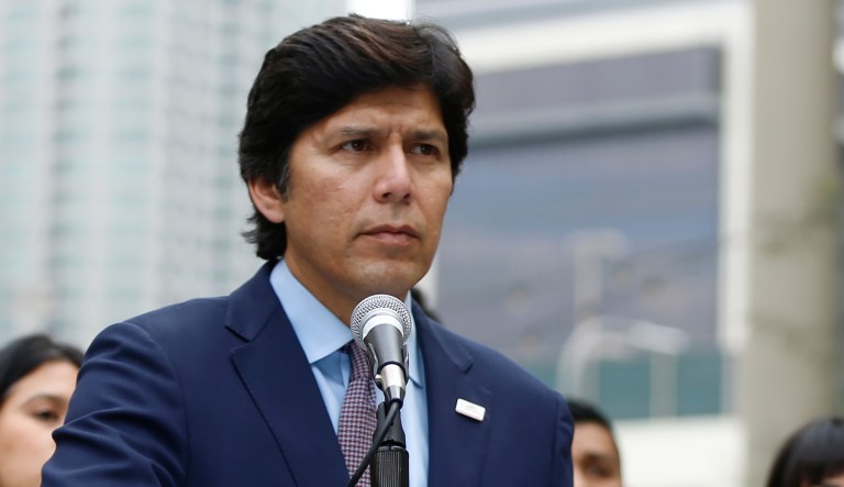 California state Sen. Kevin de Leon, a Democrat, introduced a bill Thursday that would allow the state to use a charity workaround to shield its residents from some of the impact of the GOP tax bill that passed last year. (AP Photo/Damian Dovarganes)