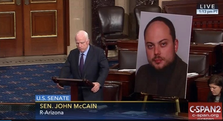 McCain Rips Idea of U.S.-Putin Equivalence