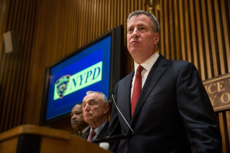 Many cops argue that De Blasio's actions and comments have inflamed anti-police sentiment. (Getty/Andrew Burton)