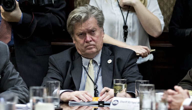 Some Republicans on Capitol Hill over the past two days have said the ongoing feud between President Trump and former White House chief strategist Steve Bannon could impact the 2018 elections. (Andrew Harrer/Bloomberg)