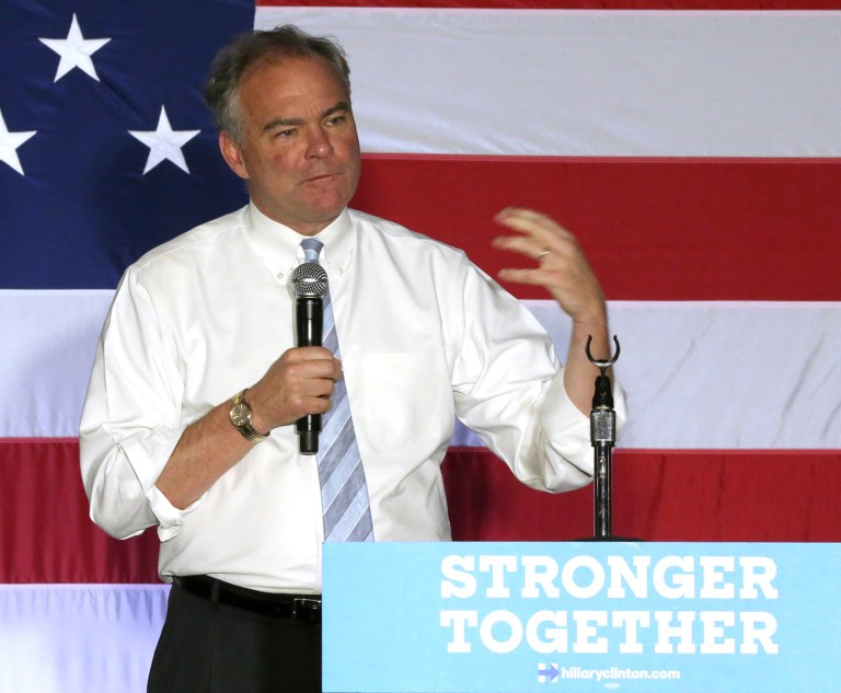 Tim Kaine will speak on Nov. 3 
